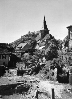 Weinsberg. Stadtteilansicht mit Johanneskirche (1201/1300)