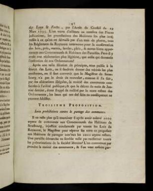 47-53, Troisieme Proposition