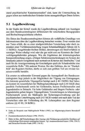 132-141, 5.1 Legalbewährung