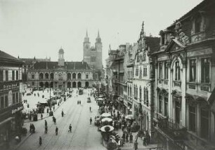 Magdeburg, Alter Markt : Magdeburg. Alter Markt mit altem Rathaus