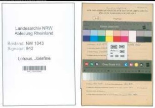 Entnazifizierung Josefine Lohaus , geb. 04.09.1894 (Lehrerin)