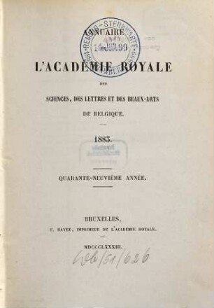 Annuaire. 49. 1883
