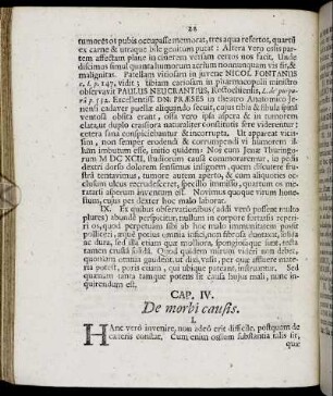 Cap. IV. De morbi causis.