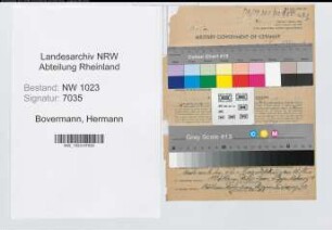 Entnazifizierung Hermann Bovermann , geb. 28.07.1907 (Stadtinspektor)