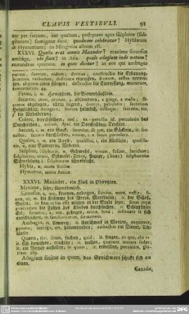 XXXVI. Qualis erat amnis Maeander?