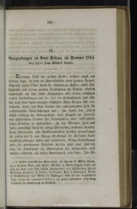 IX. Ausgrabungen im Amte Soltau, im Sommer 1853