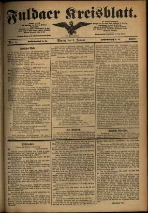 Ausgabe vom Montag, den 08. Januar 1906.