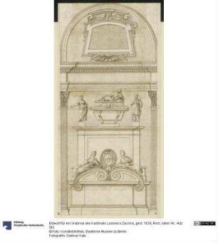 Entwurf für ein Grabmal des Kardinals Lodovoco Zacchia, gest. 1639, Rom
