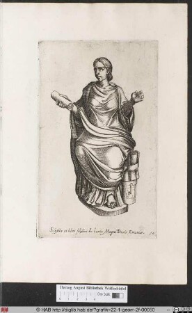 Statue der Sibylle mit den Sibyllinischen Büchern.