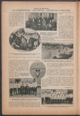 Las subsistencias - Los ciegos - Deportivas y militares : Semanas de Montevideo