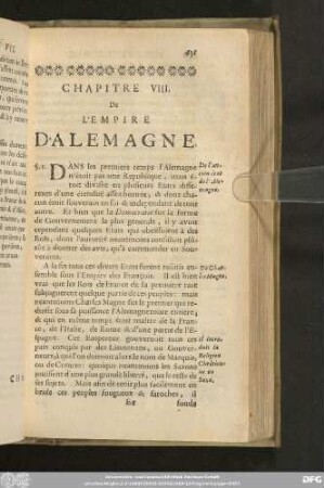 Chapitre VIII. De L'Empire D'Alemagne.