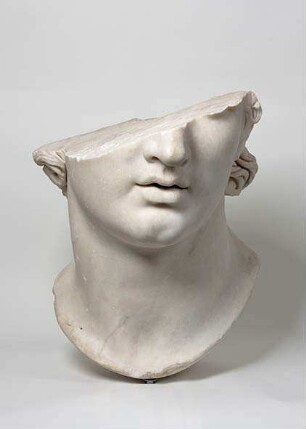 Kolossales Kopffragment einer imago clipeata: Alexander d. Gr. (?)