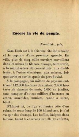 Encore la vie du peuple.