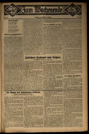 Zweite Ausgabe vom Sonntag, den 12. Juli 1931.
