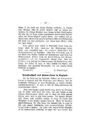 Genossenschaft und Bodenreform in England