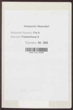 Budget der Einnahme und Ausgabe des Kleinen Armenamtes Freckenhorst. Desgleichen für Gemeine-Armenfonds