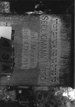 Grabstein 43 [Hahn S. 102 Grab-Nr. 51/52]: Grabstein 43A [Hahn S. 102 Grab-Nr. 51/52]