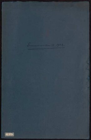 Höhere Mechanik. [Vorlesungsmanuskript], Göttingen, 24.4.1902 - 31.7.1902 : Sommermechanik 1902