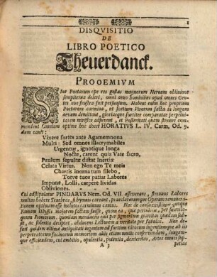 Disquisitio De Inclyto Libro Poetico Theuerdanck