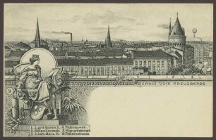 Ansichtskarte "Berlin vom Kreuzberge"