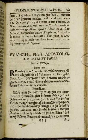Evangel. Fest. Apostolorum Petri Et Pauli
