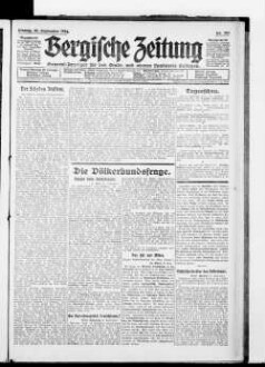 Bergische Zeitung. 1922-1935