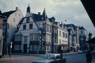 Lange Straße, Detmold, sonnig, Detmolder Hof ; farbig