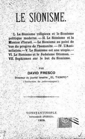 Le Sionisme réligieux et le Sionisme politique moderne