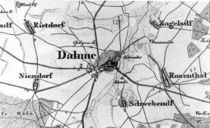 Dahme/Mark. Ausschnitt aus: Karte von 1847