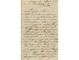 Originalbrief von Alwine Schroedter an ihre Tochter Selma, geschrieben in Neapel