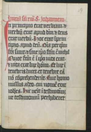 Anfang des Johannesevangeliums, lateinisch (Io 1,1-14)