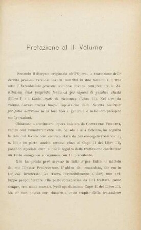 Prefazione al II. Volume