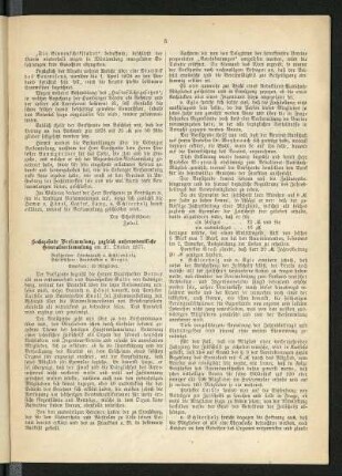 Sechzehnte Versammlung, zugleich außerordentliche Generalversammlung am 27. Oktober 1877