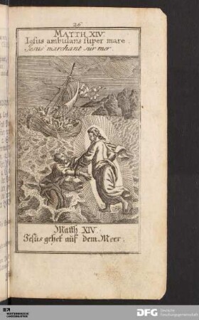 Jesus gehet auf dem Meer.