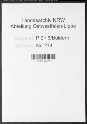Sterberegister Standesamt Buldern