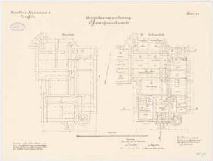 Kavallerie Kasernement II, Danzig-Langfuhr Offizier-Speiseanstalt: Grundriss Bankett, KG, 1:100