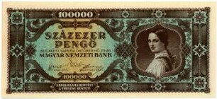 Geldschein, 100.000 Pengö, 23.10.1945