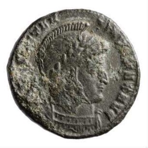 Münze, Follis, Aes 3, 318 - 319 n. Chr.
