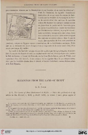 20: Gleanings from the land of Egypt, [7]