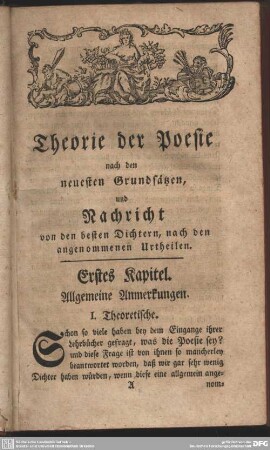Erstes Kapitel. Allgemeine Anmerkungen