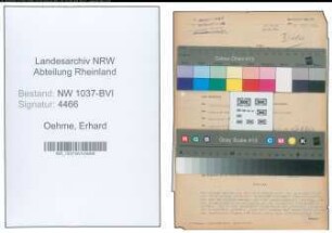 Entnazifizierung Erhard Oehme , geb. 23.11.1898 (Ingenieur)