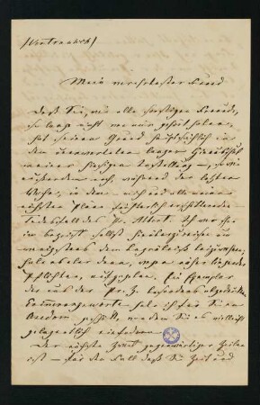Brief vom 21.12. 1861