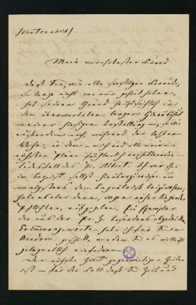Brief vom 21.12. 1861
