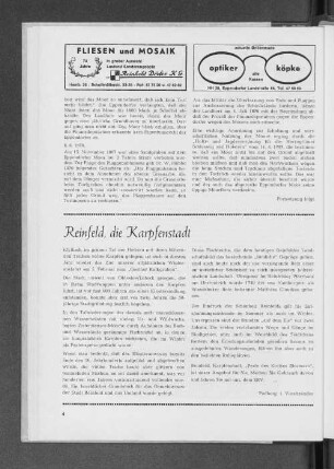 Reinfeld, die Karpfenstadt