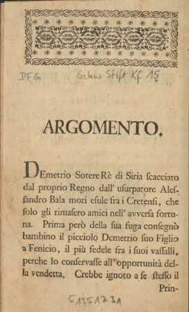 [Argomento. = Inhalt.]