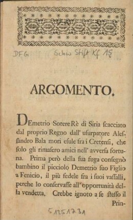[Argomento. = Inhalt.]