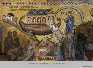 Bildprogramm des Palazzo dei Normanni : Alttestamentlicher Zyklus : Die Tiere verlassen die Arche; Gottes Bund mit Noah