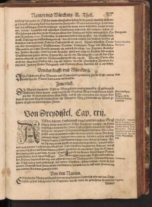 Von Dreydistel, Cap. CXII
