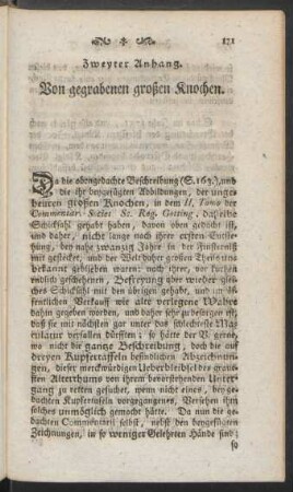 Zweyter Anhang. Von gegrabenen großen Knochen