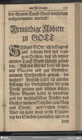 Demüthige Abbitte am Freytage